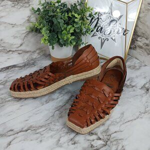 SAM & LIBBY Women's Asha Espadrille Saddle Slip-On Shoes Brown Size 9